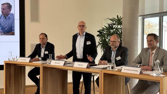 Der Vorstand von Blanc & Fischer: (von links) Frank Gfrörer, Bernd Eckl, Heiko Pott und Karlheinz Hörsting. Wagner