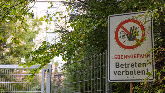 Charlottenhöhe Absperrung Nach Brand