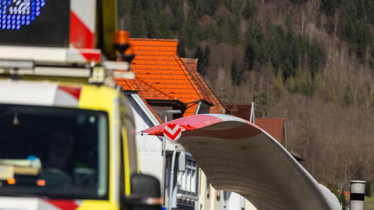 Windpark Kälbling Rotorblatt Transport