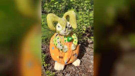 Waschbären-Nachwuchs im Osterhasen