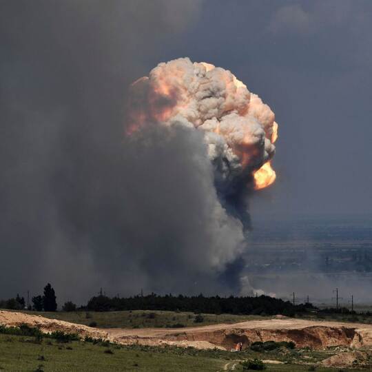 Munition explodiert auf russischem Militärgelände