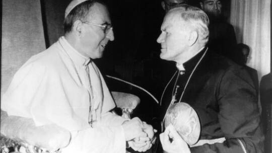 Kardinal Karol Wojtyla bei Papst Johannes Paul I. Kardinal Karol Wojtyla bei Papst Johannes Paul I.