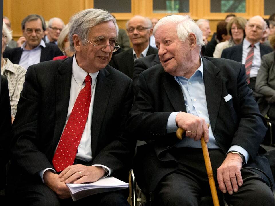 Michael Naumann und Helmut Schmidt