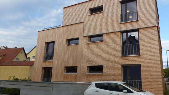 Das Holzhaus an der Stuttgarter Straße ist das bisher einzige Projekt der Stadtbau. Stadtbau Mühlacker
