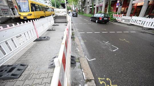 Unfallstelle in Stuttgart