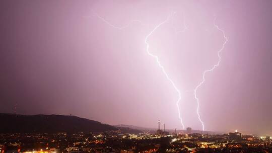 Unwetter über Stuttgart