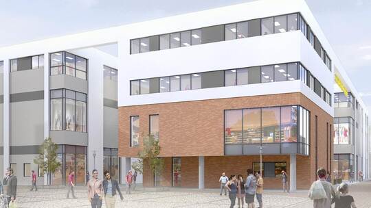 So sollte das „Erlenbach Center“ in Mühlacker aussehen – umgesetzt worden ist der Entwurf allerdings nie. Archivfoto: Krause Gru