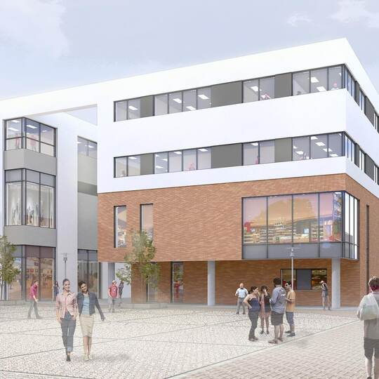 So sollte das „Erlenbach Center“ in Mühlacker aussehen – umgesetzt worden ist der Entwurf allerdings nie. Archivfoto: Krause Gru