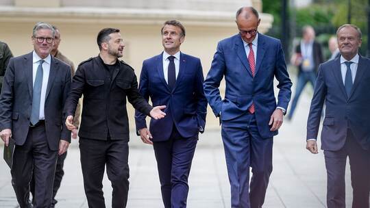 Merz, Macron, Starmer und Tusk in Kiew Merz, Macron, Starmer und Tusk in Kiew