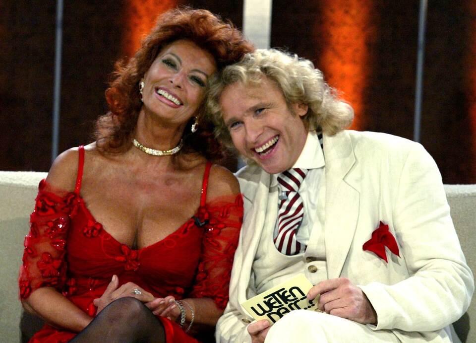 Sophia Loren mit Thomas Gottschalk Sophia Loren mit Thomas Gottschalk