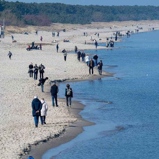Spaziergänger auf Usdeom