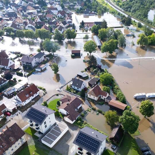 Hochwasser in Bayern - Reichertshofen