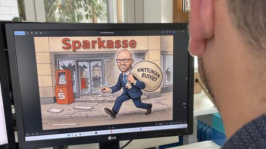 Diese – mit Hilfe von Künstlicher Intelligenz erstellte – Karikatur geistert seit Donnerstag durch die Sozialen Netzwerke. Bürge
