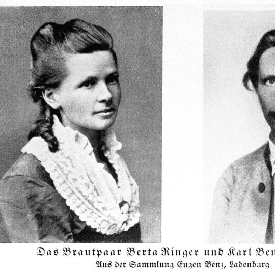 Bertha Ringer und Carl Benz, 1870