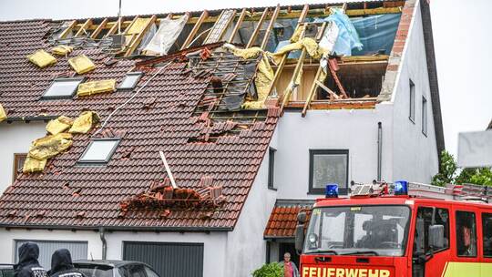 Nach dem Unwetter in Baden-Württemberg - Donaustetten Nach dem Unwetter in Baden-Württemberg - Donaustetten
