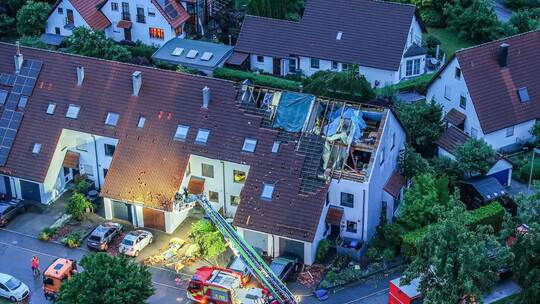Nach dem Unwetter in Baden-Württemberg - Donaustetten Nach dem Unwetter in Baden-Württemberg - Donaustetten