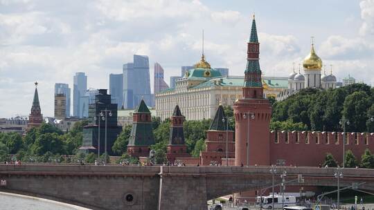 Moskau: Kreml und Moskwa City