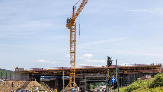 Baustelle A8 B10 Brücke