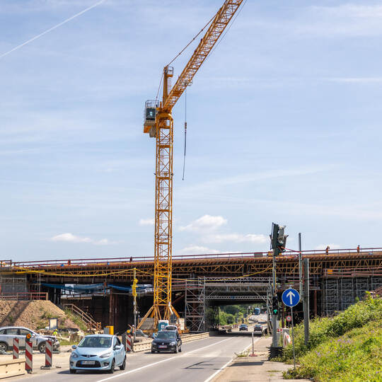 Baustelle A8 B10 Brücke