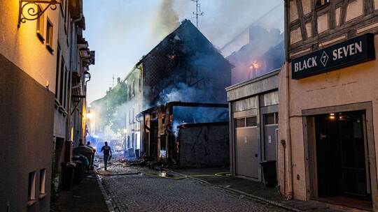 Großbrand in Altstadt von Villingen-Schwenningen