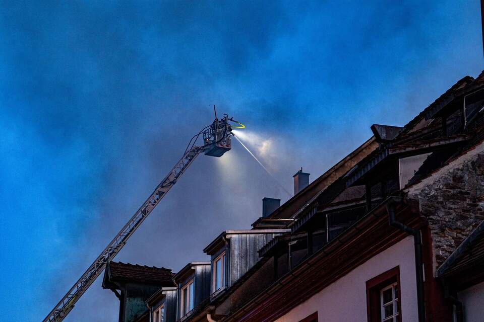 Großbrand in Altstadt von Villingen-Schwenningen