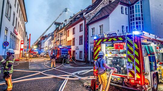 Großbrand in Altstadt von Villingen-Schwenningen