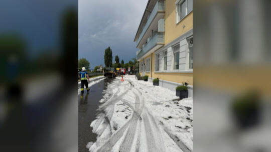 Heftige Hagelschauer in Sipplingen