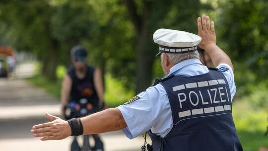 Fahrrad Kontrolle Polizei Enztalradweg