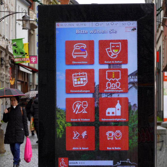Interaktive Touchscreen-Tafeln für Touristen