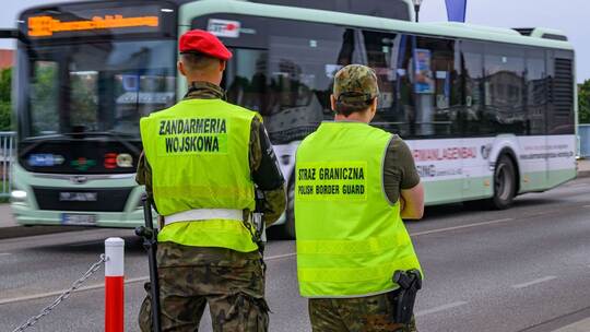 Kontrollen an der deutsch-polnischen Grenze - Slubice