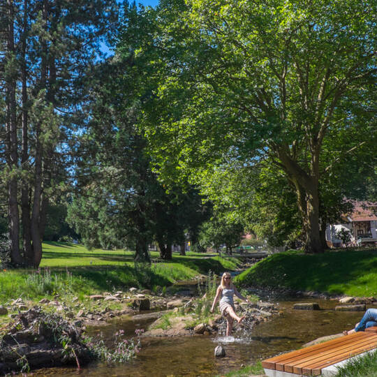 Abkühlen im Fluss? An der Alb in Bad Herrenalb ist ein guter Platz dafür – aber man sollte einiges beachten. Foto: Tourismus und