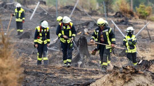 Waldbrand in Thüringen - Saalfelder Höhe