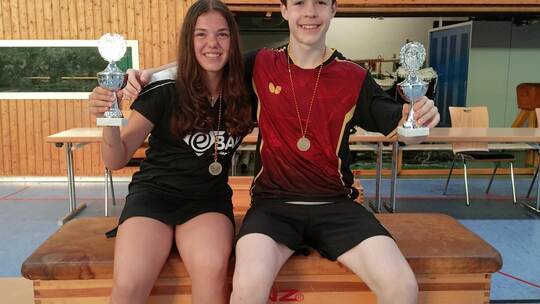 Strahlender Sieger: Cara Lehmann und Jonathan Gaiser. Foto: A. Gaiser