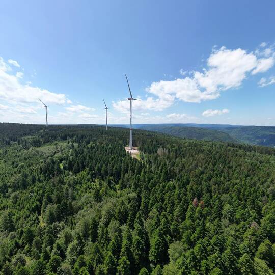 Bei Engelsbrand dreht sich noch kein Windrad – dafür mittlerweile welche auf Waldrennacher Seite der Verwaltungsgemeinschaft im Windpark Langenbrand Waldrennach