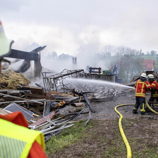 Brand Keltern Weiler Lagerhallen