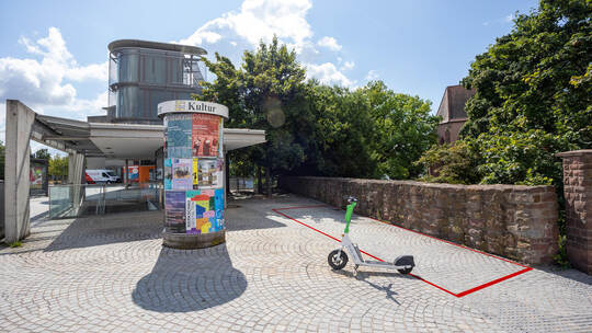 geplanter E-Scooter Parkplatz