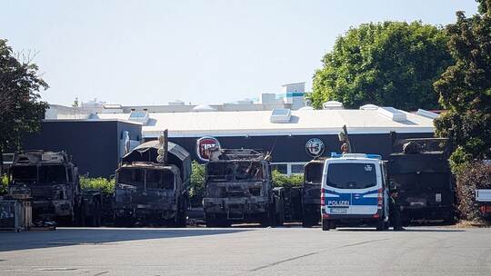 Bundeswehrfahrzeuge in Erfurt ausgebrannt