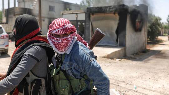 Nahostkonflikt - Syrische Beduinen in Al-Masraa