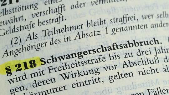 Strafgesetzbuch zum Schwangerschaftsabbruch