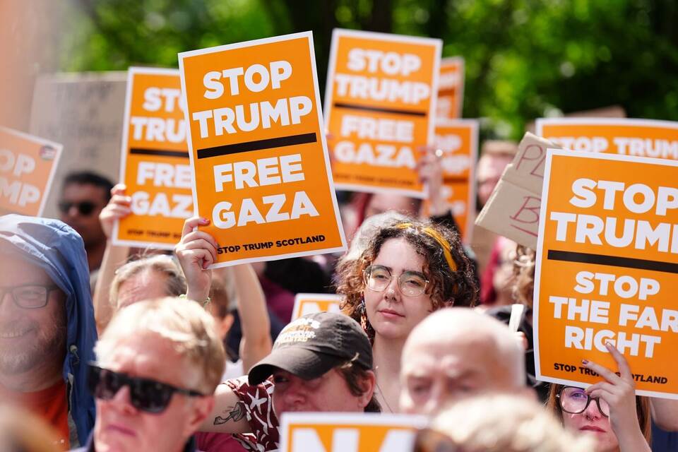 Anti-Trump-Proteste in Schottland - Prestwick Anti-Trump-Proteste in Schottland - Prestwick