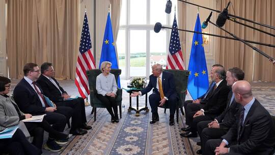 US-Präsident Trump trifft von der Leyen in Schottland US-Präsident Trump trifft von der Leyen in Schottland