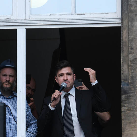 Rechtsextremist Sellner in Chemnitz