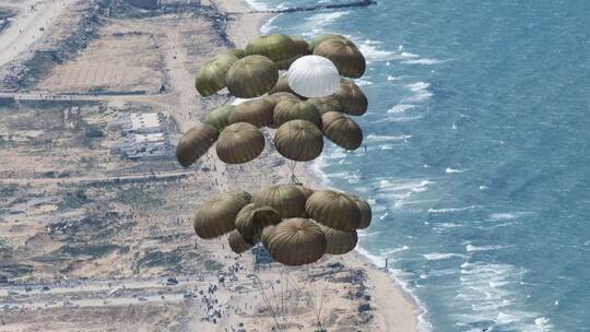 Hilfsflüge über Gaza