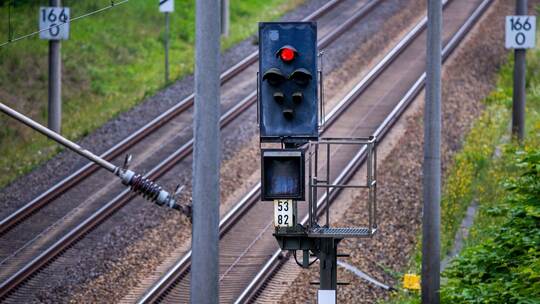 Bahnstrecke gesperrt