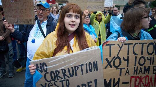 Ukraine- Krieg - Proteste in Kiew