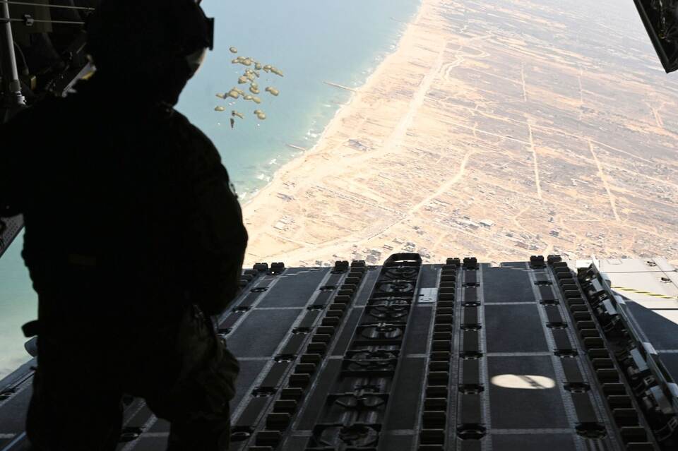 Bundeswehr setzt erneut Hilfsgüter über Gaza ab