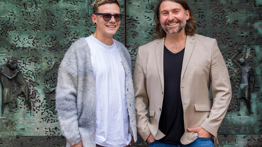 Ben Maier (links) und Stefan Kling haben sich viel vorgenommen für die kommende Zeit. Auf ihre Kirchen-Tour freuen sie sich beso Masou&Leise Interview
