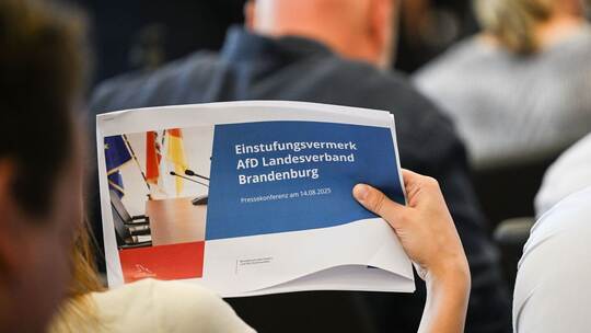 Einstufungsvermerk zur AfD Brandenburg als rechtsextrem