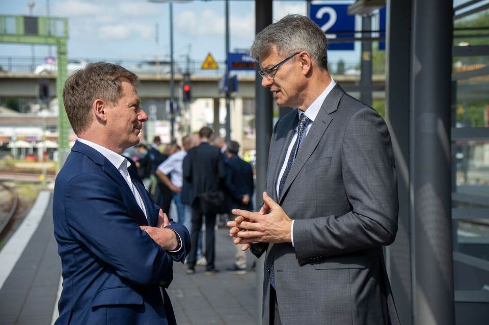 Bahnchef Lutz und Verkehrsminister Schnieder