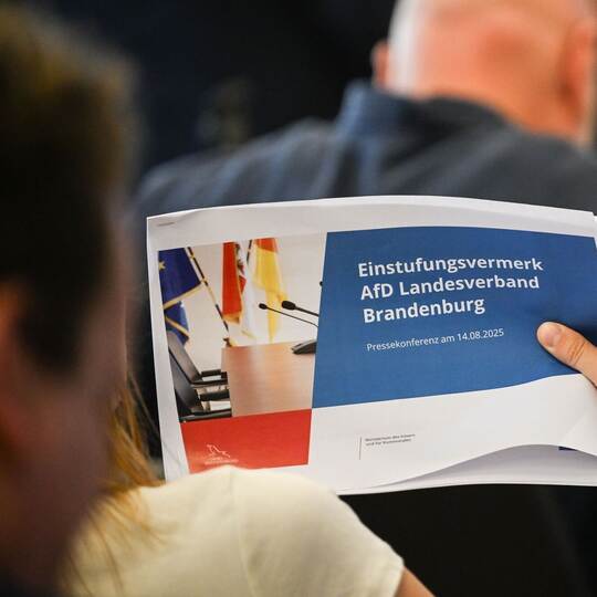 Einstufungsvermerk zur AfD Brandenburg als rechtsextrem